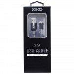 Wholesale Micro 2A USB V8V9 Heavy Duty Braided Cable 3FT (Gray)